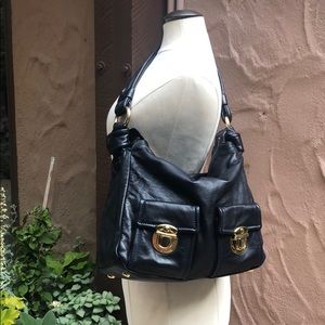 Marc Jacobs navy blue leather handbag authentic